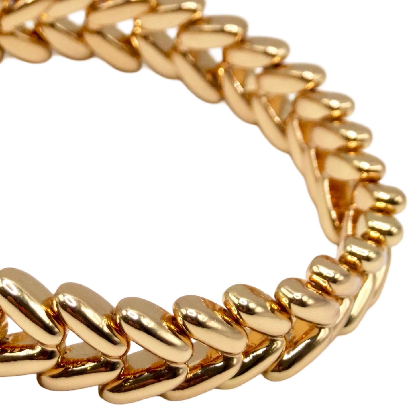 WAVERING WHEAT GOLD TILE BRACELET