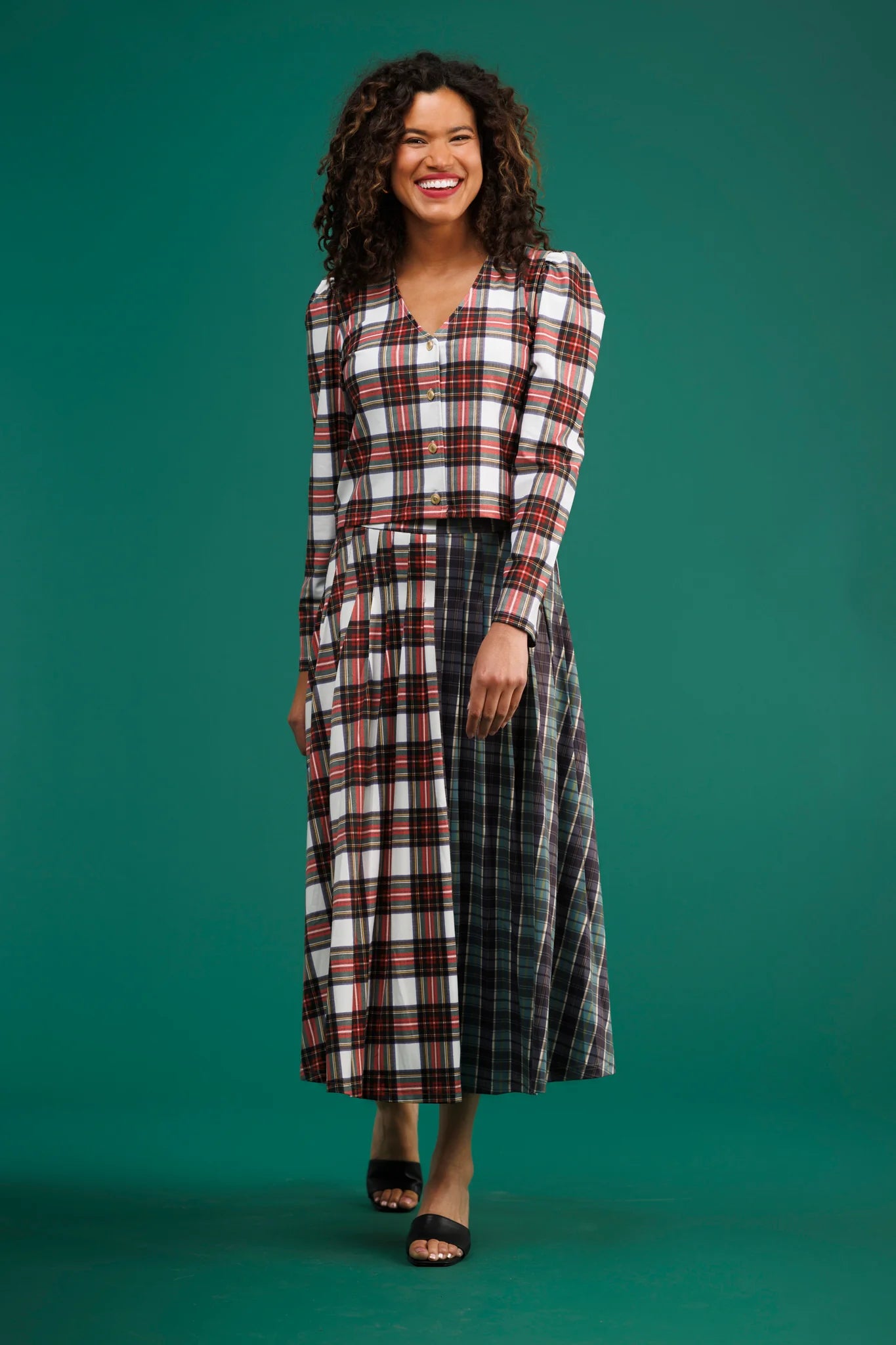 The Lennox Skirt Galway Plaid