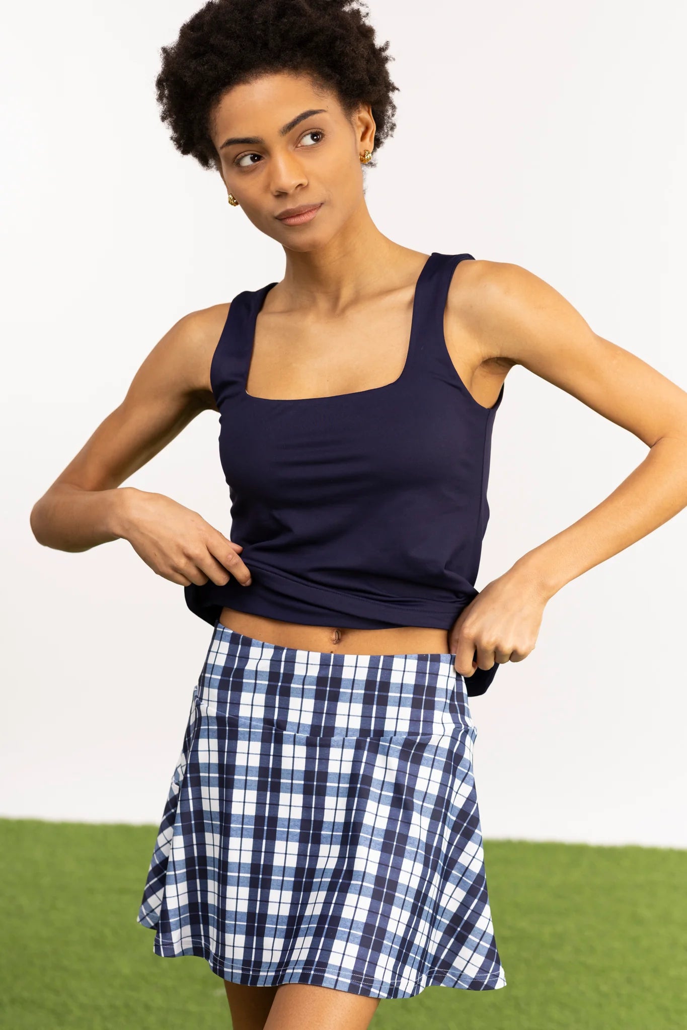 The Reese Skort Mariners Plaid