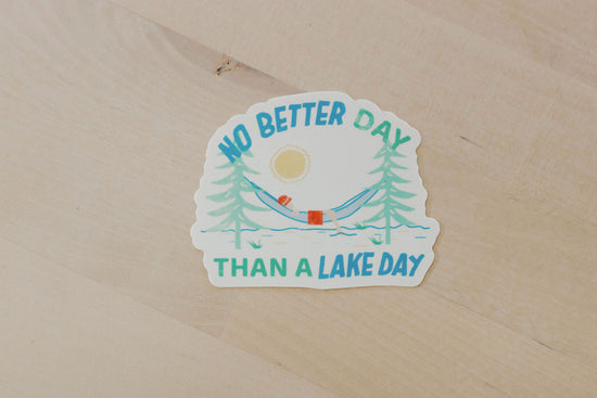 Load image into Gallery viewer, NO BETTER DAY THAN A LAKE DAY STICKER
