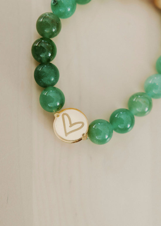 ALL YOU NEED IS LOVE GREEN AVENTURINE OIL DIFFUSER BRACELET