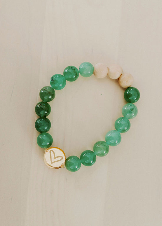 ALL YOU NEED IS LOVE GREEN AVENTURINE OIL DIFFUSER BRACELET