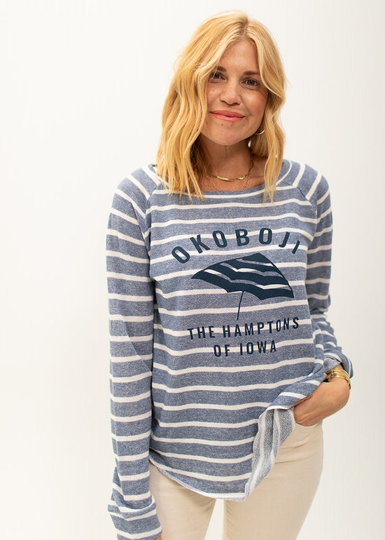 THE HAMPTONS OF IOWA STRIPED PULLOVER