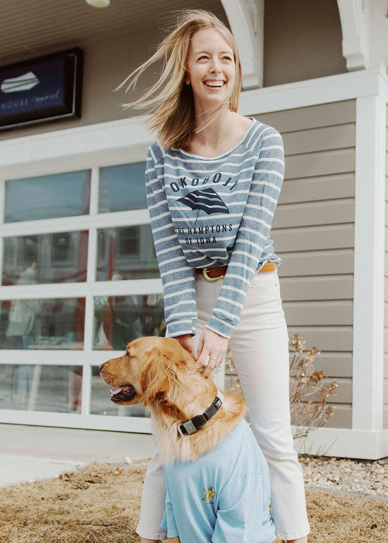 Load image into Gallery viewer, THE HAMPTONS OF IOWA STRIPED PULLOVER
