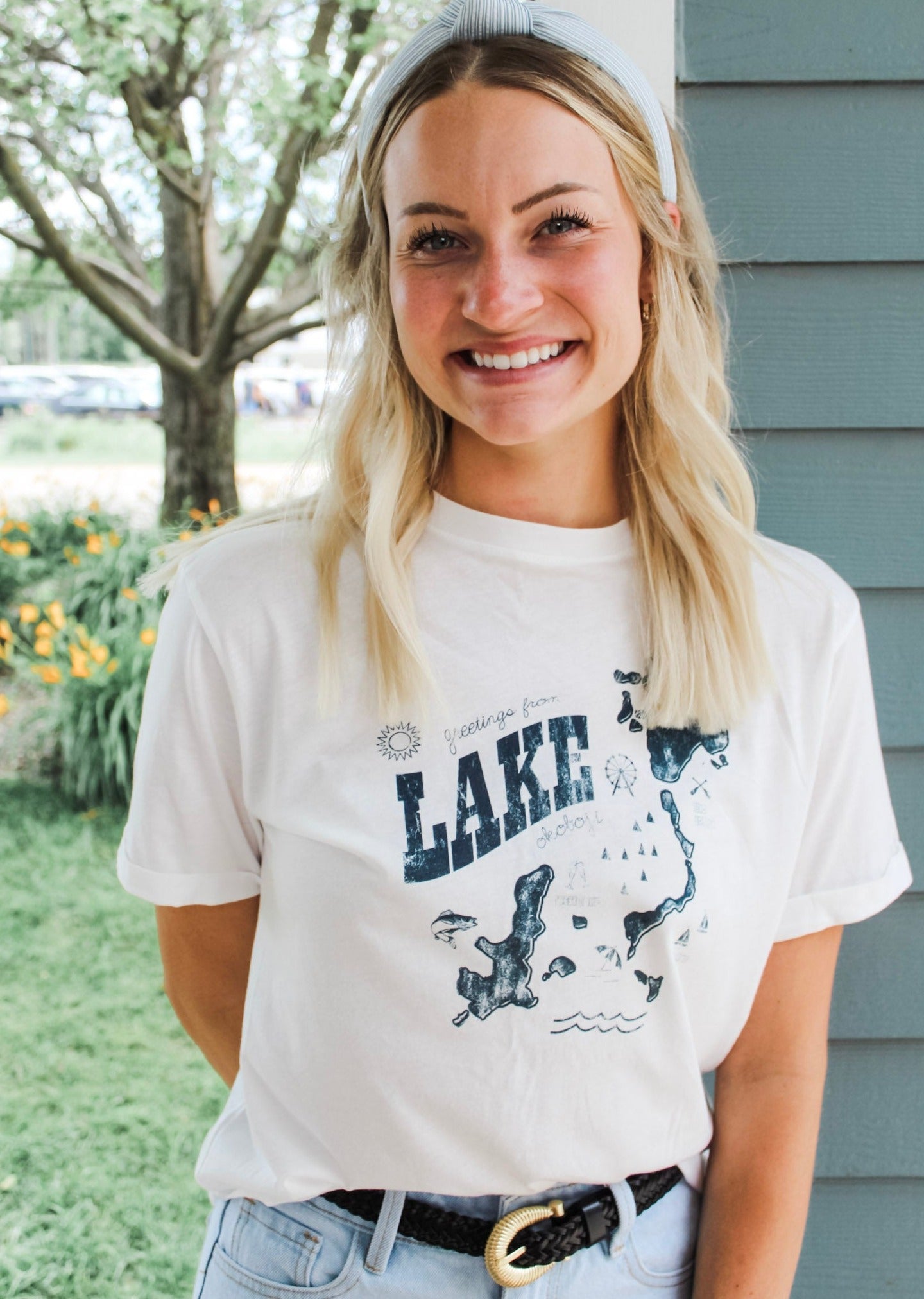 Load image into Gallery viewer, GREETINGS FROM LAKE OKOBOJI T-SHIRT
