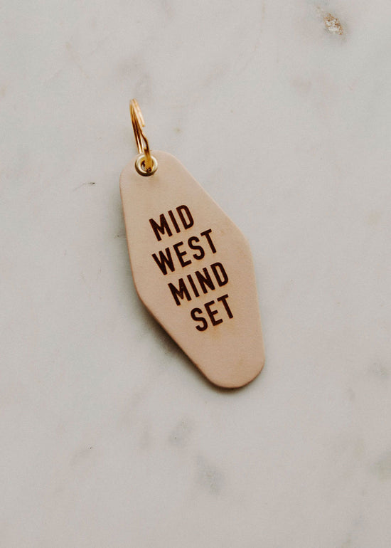 Load image into Gallery viewer, MIDWEST MINDSET LEATHER &amp;amp; VELVET KEYCHAIN
