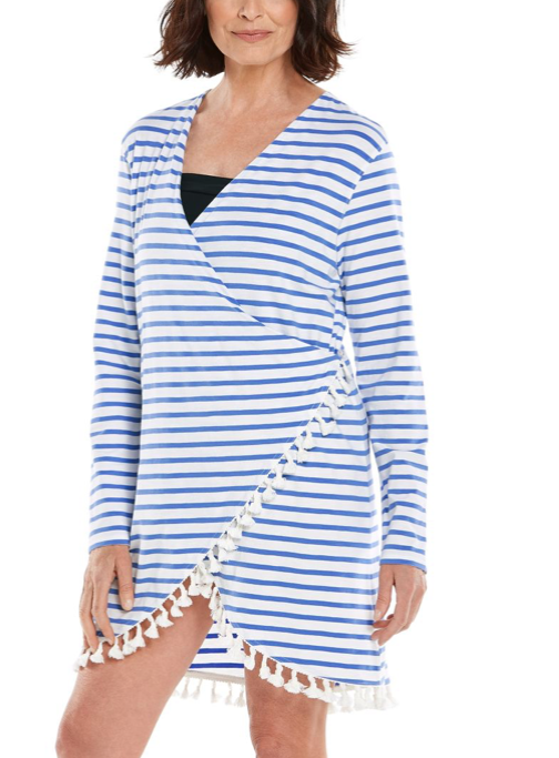 SAN CLEMENTE COVER-UP BLUE/WHITE STRIPE