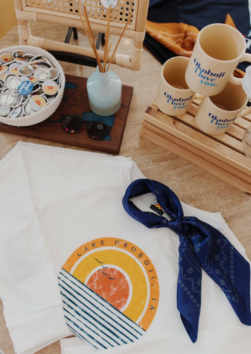 LAKE OKOBOJI SUNSET FRENCH TERRY PULLOVER Boat House Apparel